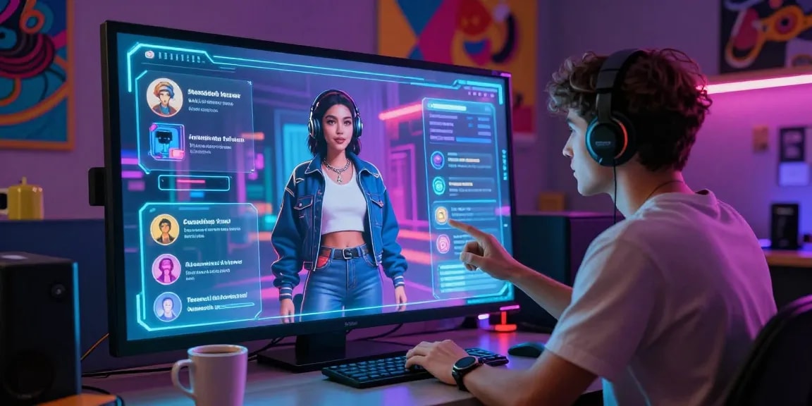 Interactive NSFW AI experience showcasing custom avatars and vibrant digital environments for immersive engagement.
