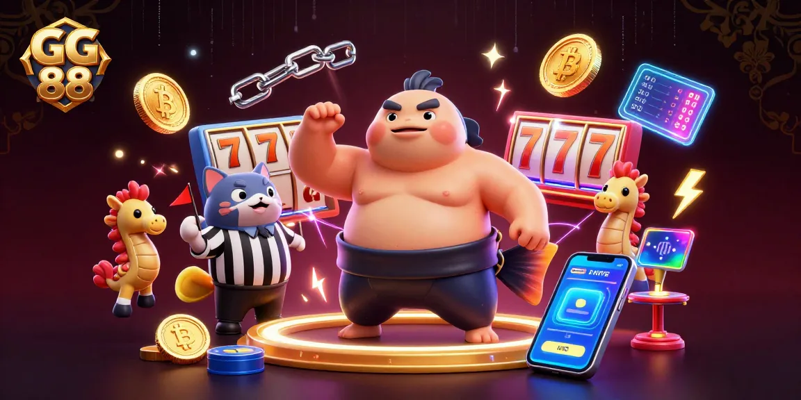 Play exciting slots at GG 88 with vibrant animations, neon graphics, and engaging elements.