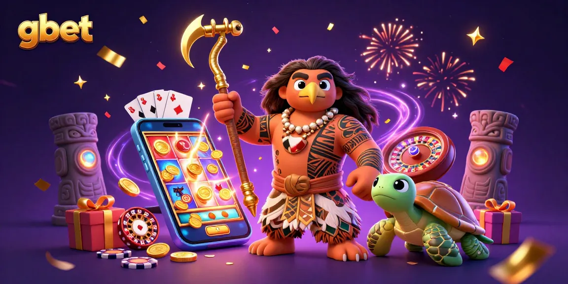 gbet game experience illustrated with a demigod hawk, slot games, and vibrant casino elements