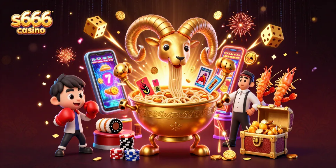 Experience the excitement of s666 casino with vibrant characters and dynamic gaming elements in this illustrated scene.