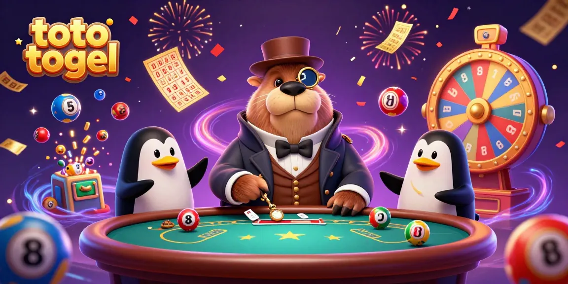 Experience thrilling toto togel gameplay with a jolly walrus bluffing at a dynamic underwater poker game.