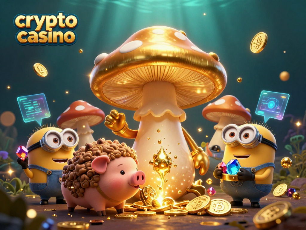 Engage in lively gaming action at a crypto casino with magical elements and thrilling visuals.