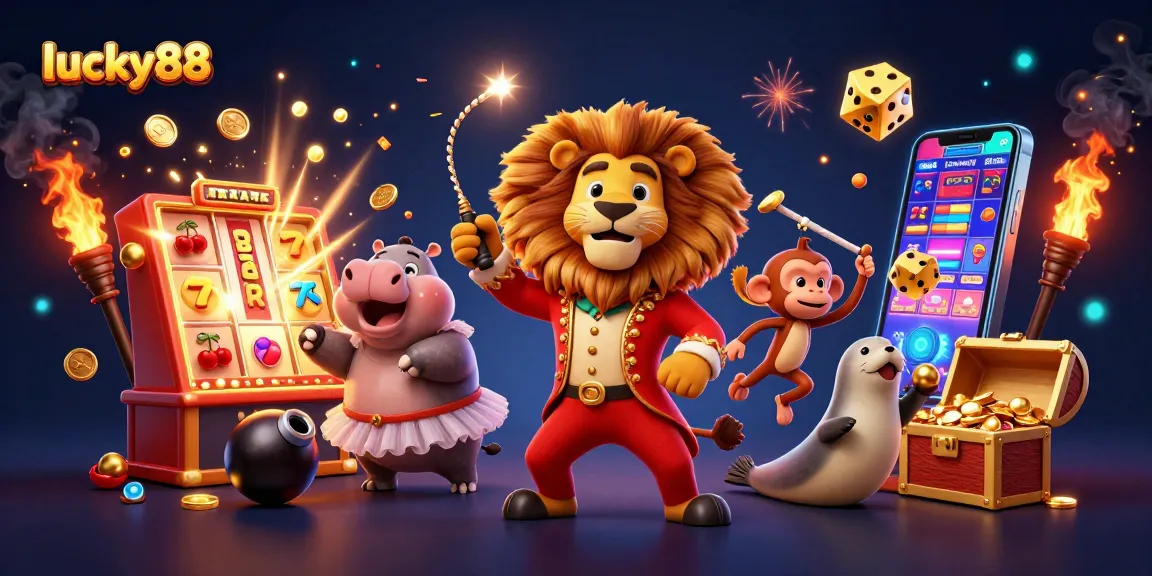Engage with lucky88 slot games through exciting 3D circus characters and a jackpot explosion.