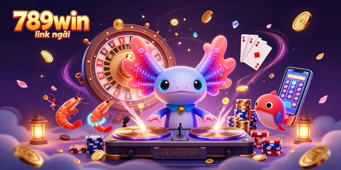 Experience the vibrant 789win link mới casino scene with spinning reels and glowing characters.