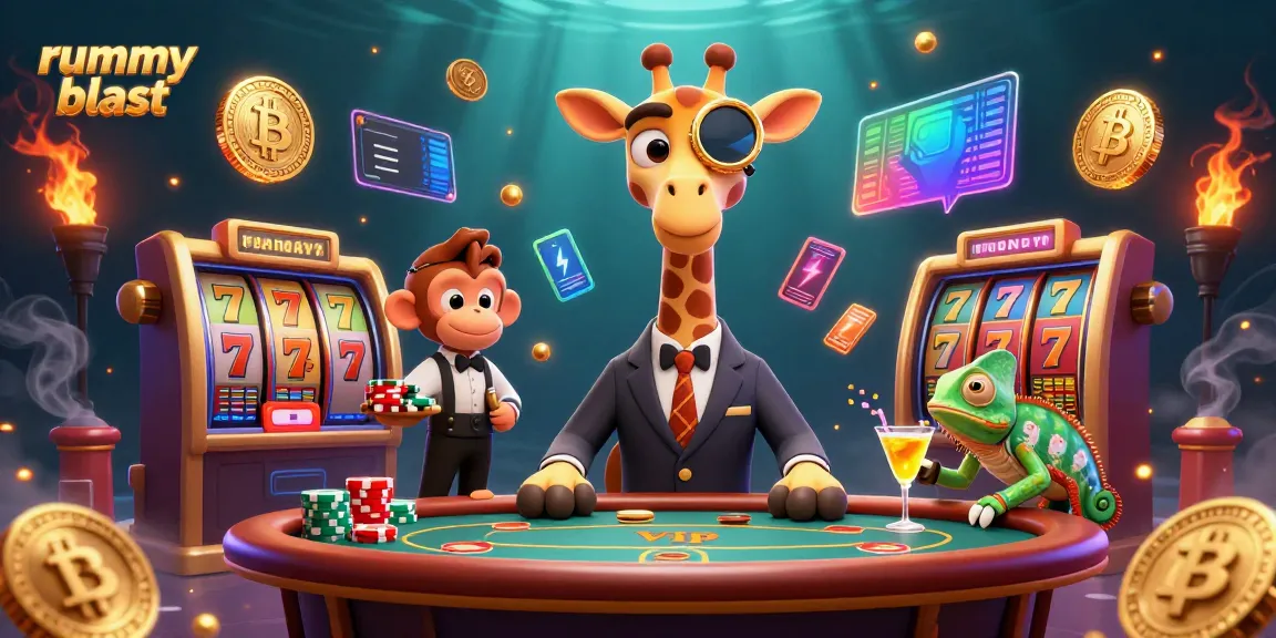 Engage with Rummy Blast in thrilling gameplay featuring vibrant characters and dynamic casino elements.