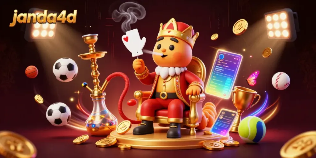 JANDA4D menunjukkan kemenangan besar dengan ilustrasi 3D menarik yang merangkum pengalaman bermain.