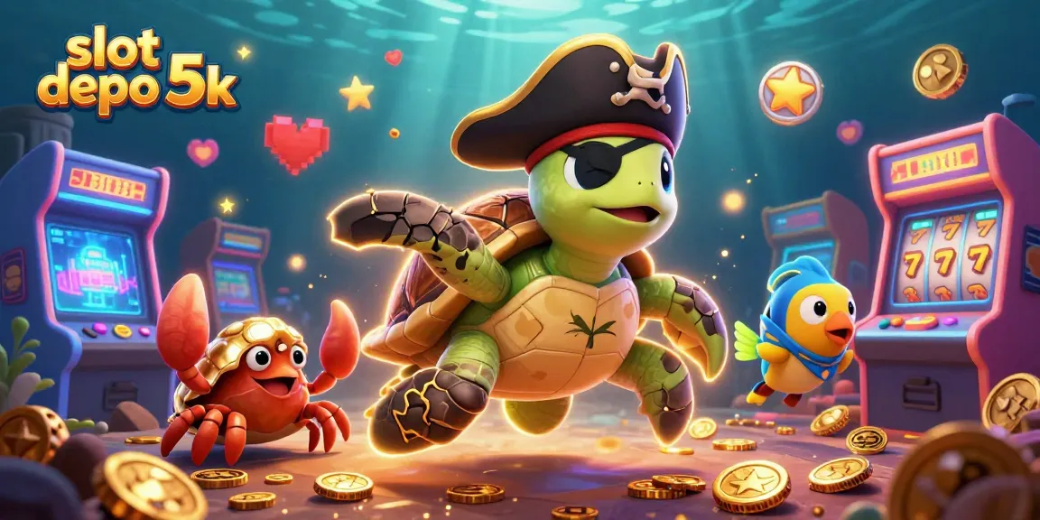 Experience the excitement of slot depo 5k with colorful characters and vibrant gaming elements.