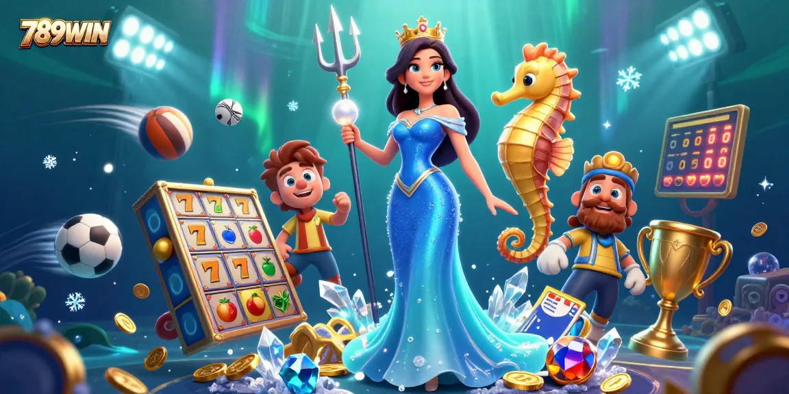 Engage with 789WIN's thrilling slot games featuring rich 3D visuals and underwater treasure elements.