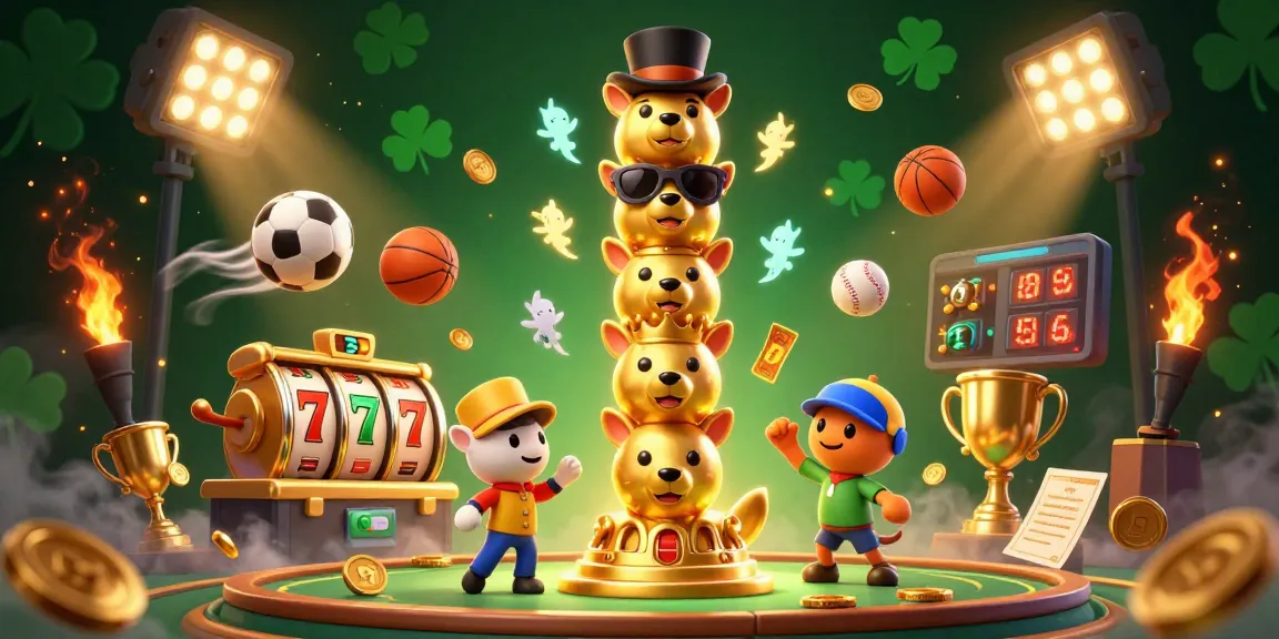 Experience the thrill of slot games with this dynamic 3D illustration, showcasing vibrant elements and action.