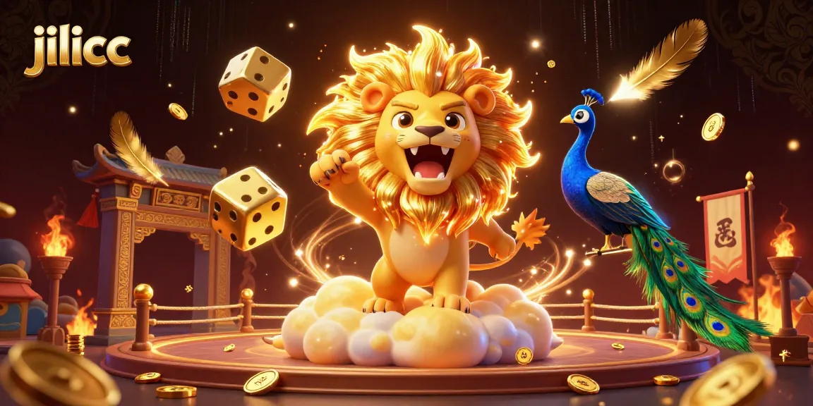 Engage in thrilling action on jilicc with a vibrant, dynamic 3D illustration capturing casino excitement.