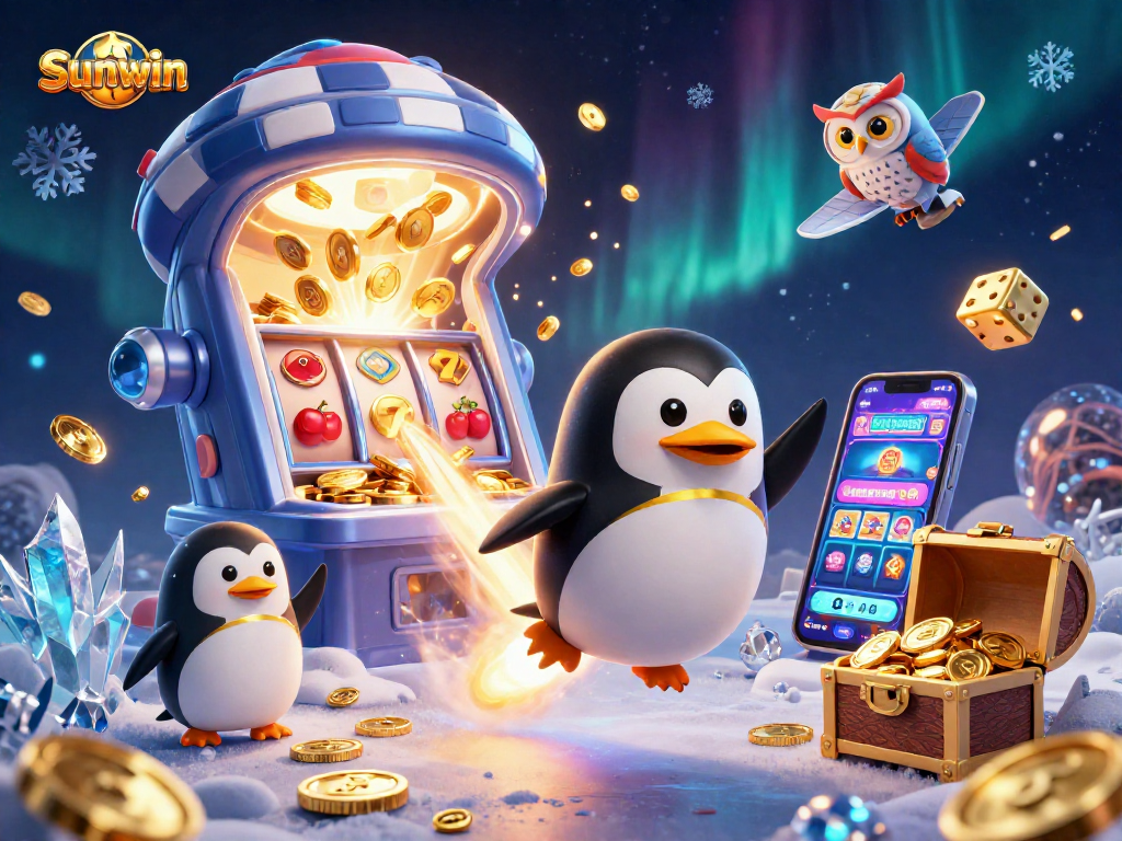Win big at Sunwin with thrilling casino adventures in this vibrant cosmic scene.