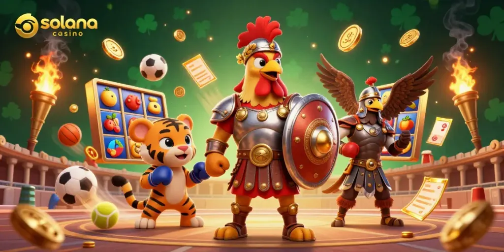 Play in the exhilarating solana casino with vibrant characters and dynamic game elements in stunning 3D.