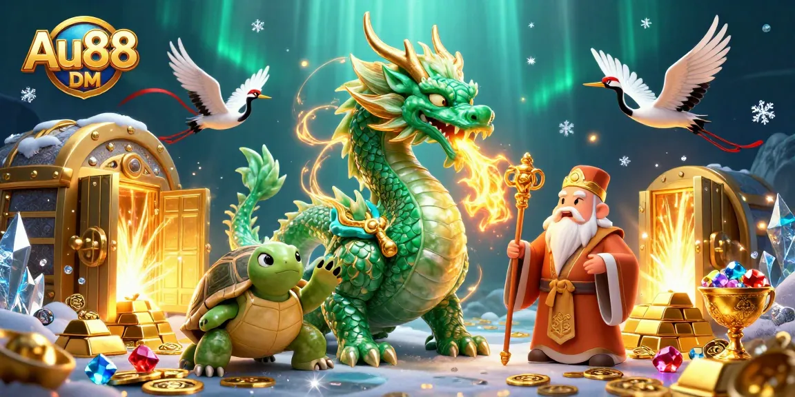 Win big at Au88 DM with this vibrant illustration showcasing epic casino elements