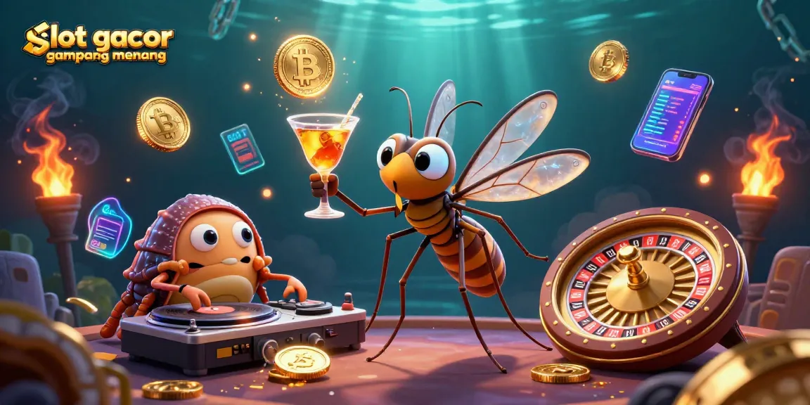 Engaging 3D illustration representing slot gacor gampang menang, featuring a unique casino mascot and gaming elements.