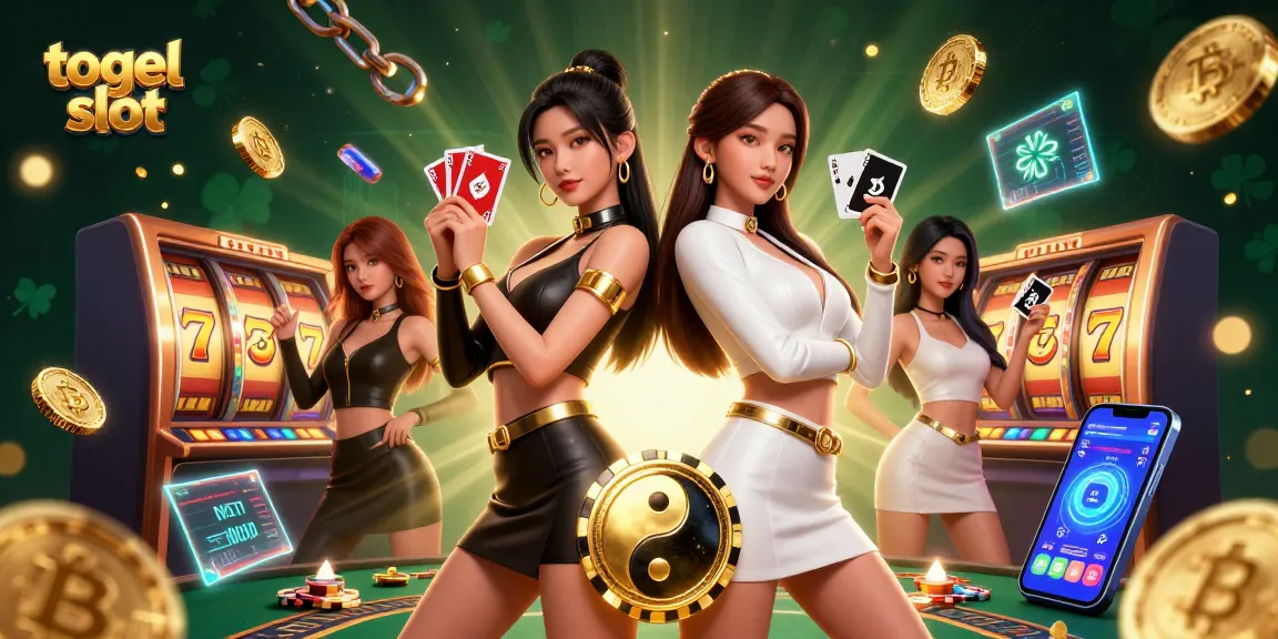 Experience thrilling togel slot action with stunning twins and vibrant casino elements.