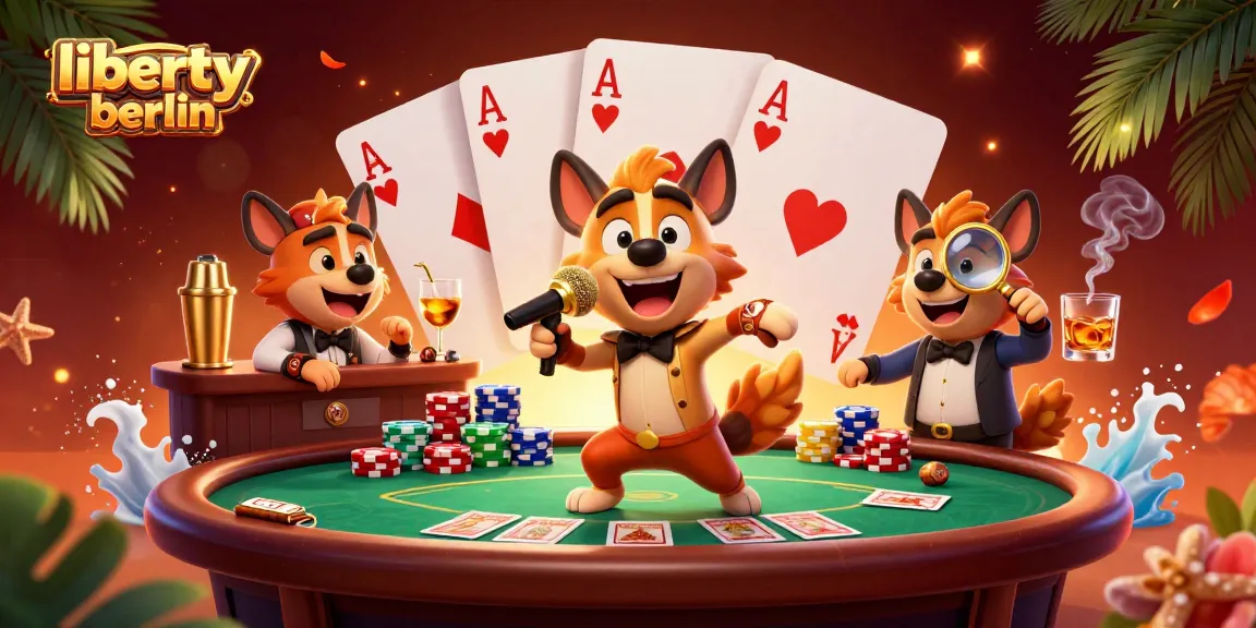 libertyberlin hyenas engage in exciting casino fun with poker elements and vibrant color