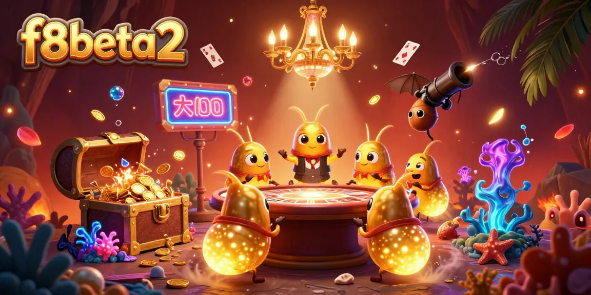 Experience the vibrant energy of f8beta2 with glowworms illuminating a cave casino.