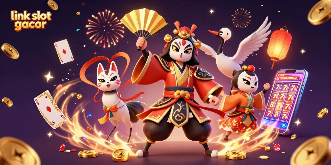 Mesin slot gacor yang menampilkan tema kabuki dengan karakter unik dan permainan kasino yang mengasyikkan.