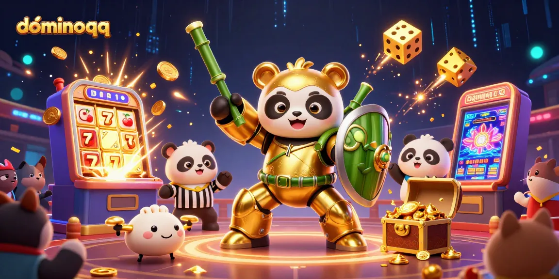 Engage in dominoqq gaming with exciting visuals and thrilling elements in this dynamic casino scene.
