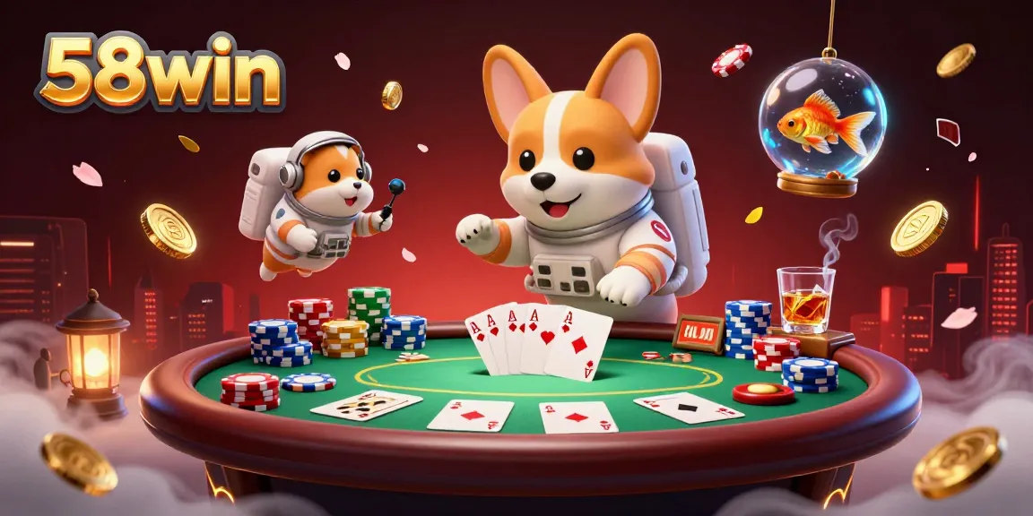 Experience the thrill of gaming at 58win's space casino with exciting poker action.