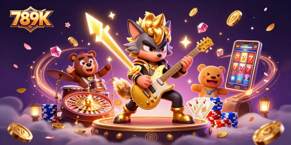 Enjoy winning excitement at 789K casino with captivating 3D casino illustration featuring dynamic characters.