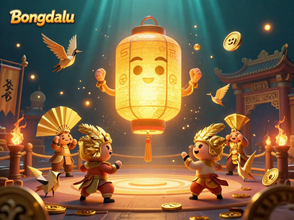 Bongdalu spirit illuminates a vibrant casino scene filled with golden elements and lucky symbols.