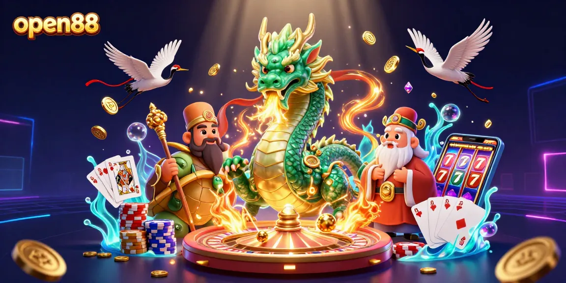 Engage in winning gameplay at open88 with captivating casino scenes and vibrant symbols.