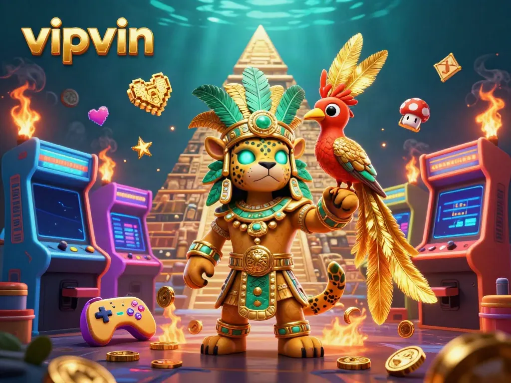 Engage in vipvin's vibrant casino experience with dynamic 3D gaming elements and enchanting characters.