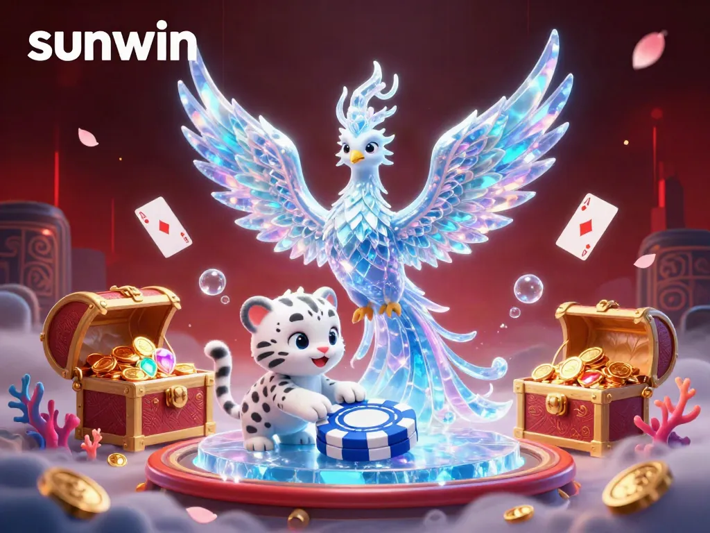 Engage with sunwin's vibrant casino world featuring an ice phoenix and playful adventures, creating thrilling moments.