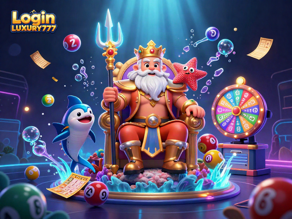 Login LUXURY777 untuk bermain dengan Neptunus dan berbagai elemen permainan seperti bola lotere