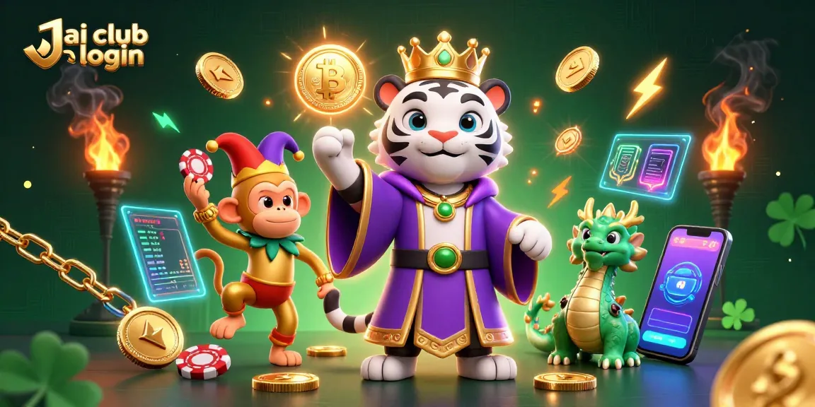 Engage in thrilling gaming with Jai club login featuring a vibrant 3D casino scene.
